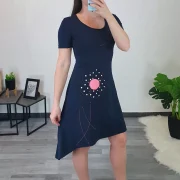 OBLEKA ANICA TEMNO MODRA - slika 2