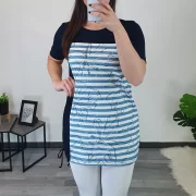 TUNIKA FLORI TEMNO MODRA - slika 3