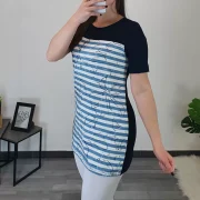 TUNIKA FLORI TEMNO MODRA - slika 2