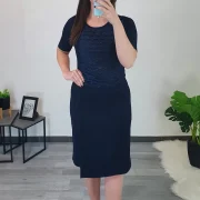 OBLEKA EVA TEMNO MODRA - slika 5