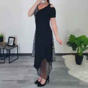 OBLEKA GLORIA ČRNA - slika 4