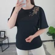 MAJICA SI132 ČRNA - slika 3