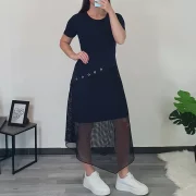 OBLEKA KENY TEMNO MODRA - slika 3