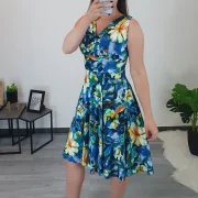 OBLEKA MONROE VZOREC MODRA - slika 4