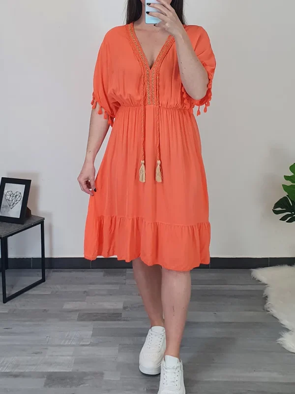 OBLEKA 10320 ORANŽNA