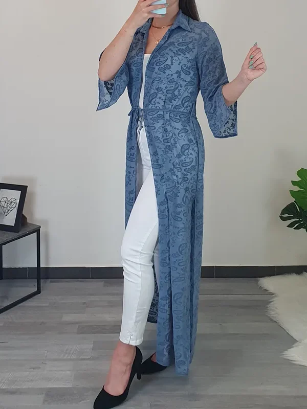 PLAŠČ JASMINE SVETLO MODER