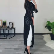 PLAŠČ JASMINE ČRN - slika 3