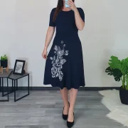 OBLEKA MELISA TEMNO MODRA - slika 2