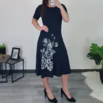 OBLEKA MELISA TEMNO MODRA