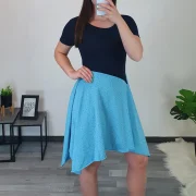 OBLEKA LISBOA MODRA - slika 3