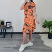 OBLEKA 77789 ORANŽNA - slika 2