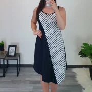 OBLEKA BARBARA TEMNO MODRA - slika 3