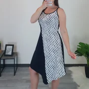 OBLEKA BARBARA TEMNO MODRA - slika 2