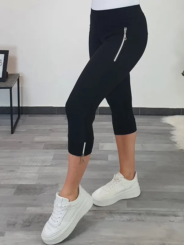 ŠPORTNE HLAČE 5226 3/4 ČRNE