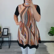 TUNIKA BELA ČRTE ORANŽNA - slika 2