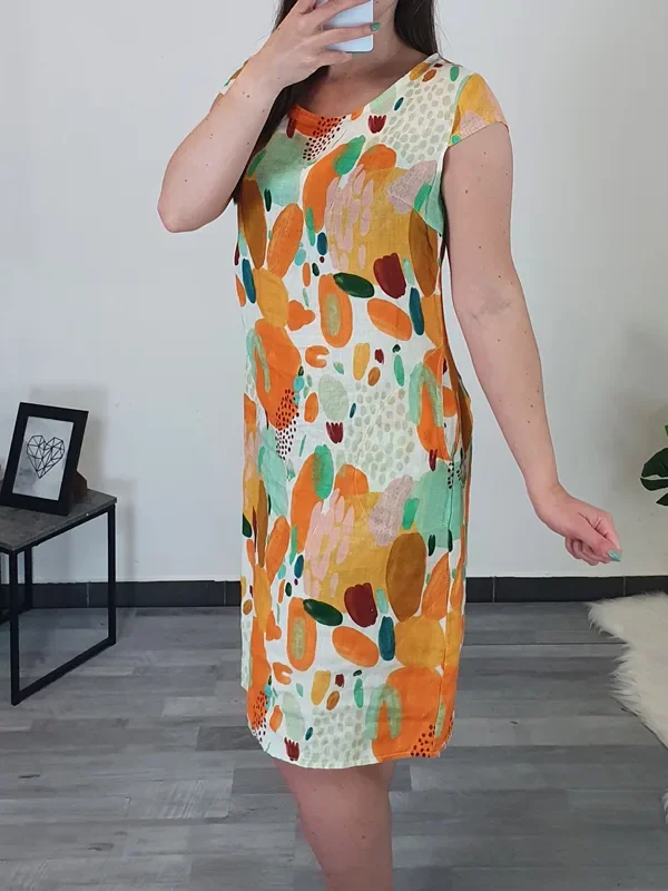 OBLEKA 221362 ORANŽNA