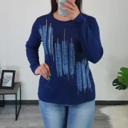 MAJICA 123 TEMNO MODRA