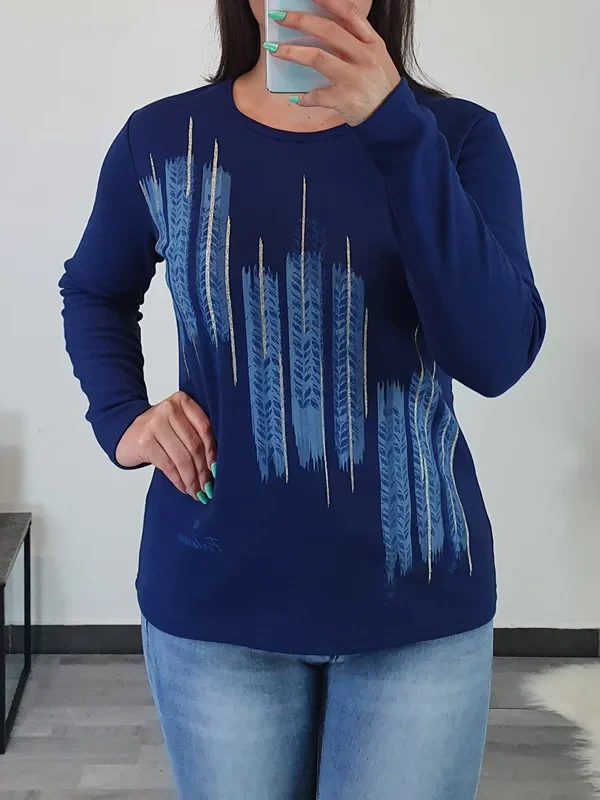 MAJICA 123 TEMNO MODRA