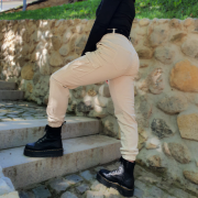 HLAČE Z ŽEPI SJ602 BEŽ - slika 6