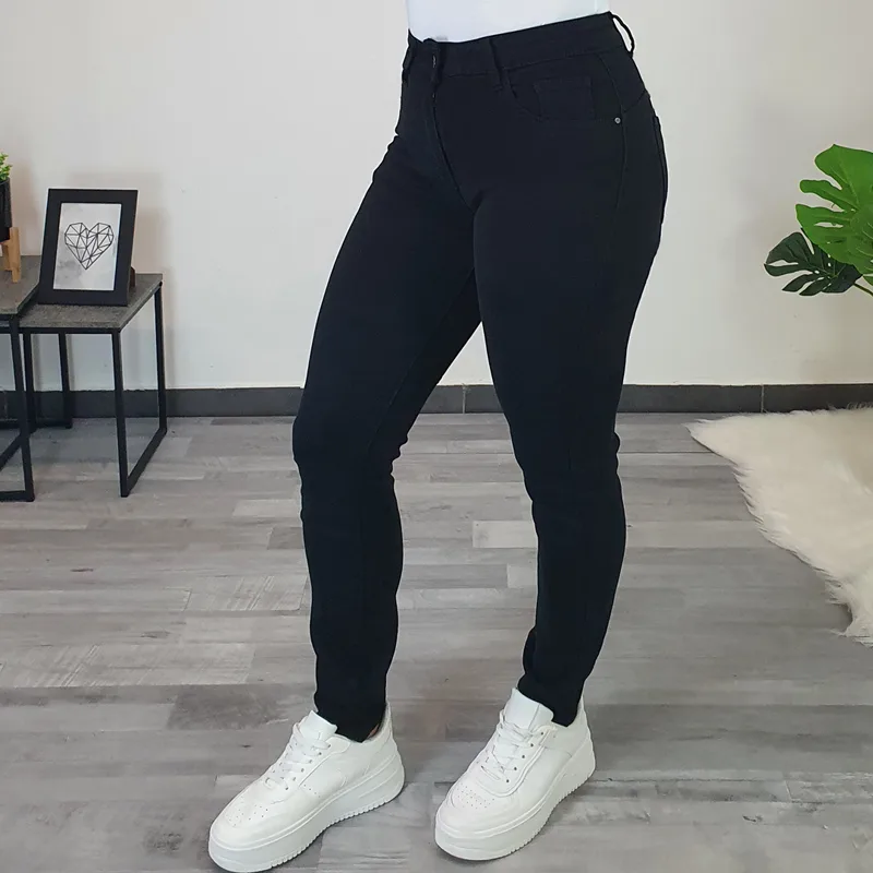 Push up črne hlače PUSH UP HLAČE AB085 ČRNE - slika 1