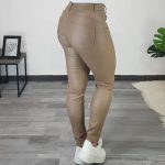 USNJENE PUSH UP HLAČE L3620 BEŽ