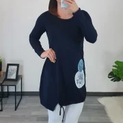 TUNIKA TENA TEMNO MODRA - slika 2
