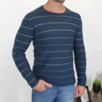 MOŠKA PLETENINA 3713 TEMNO MODRA