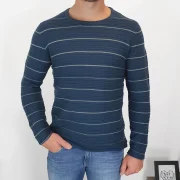 MOŠKA PLETENINA 3713 TEMNO MODRA - slika 3