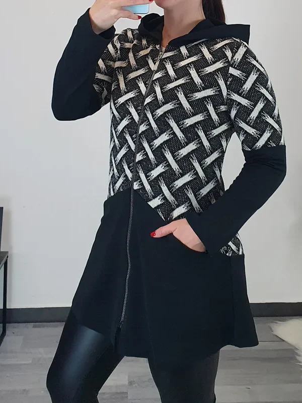 JOPA VIOLETA ČRNO-BELA