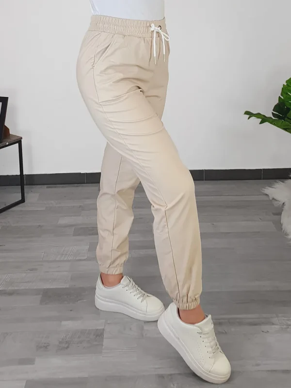 USNJENE HLAČE W900 BEŽ