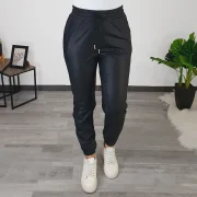 USNJENE HLAČE W900 ČRNE - slika 3