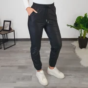 USNJENE HLAČE W900 ČRNE - slika 4