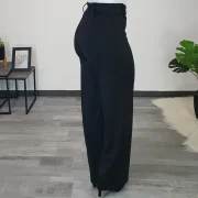 ELEGANTNE HLAČE CVETKA ČRNE - slika 3