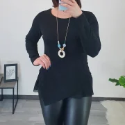 MAJICA 10038 ČRNA - slika 2