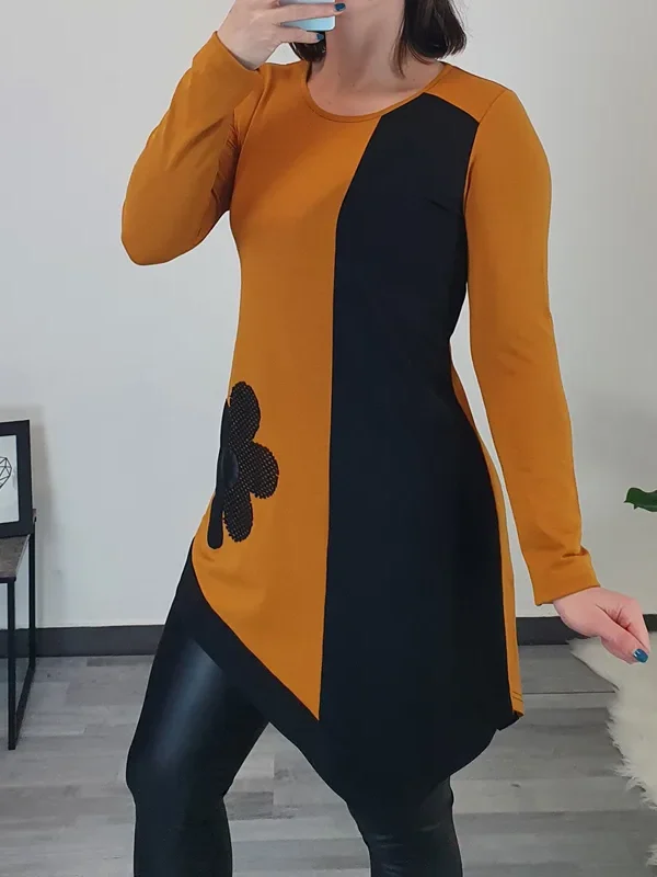 TUNIKA LIZA RUMENO-ČRNA