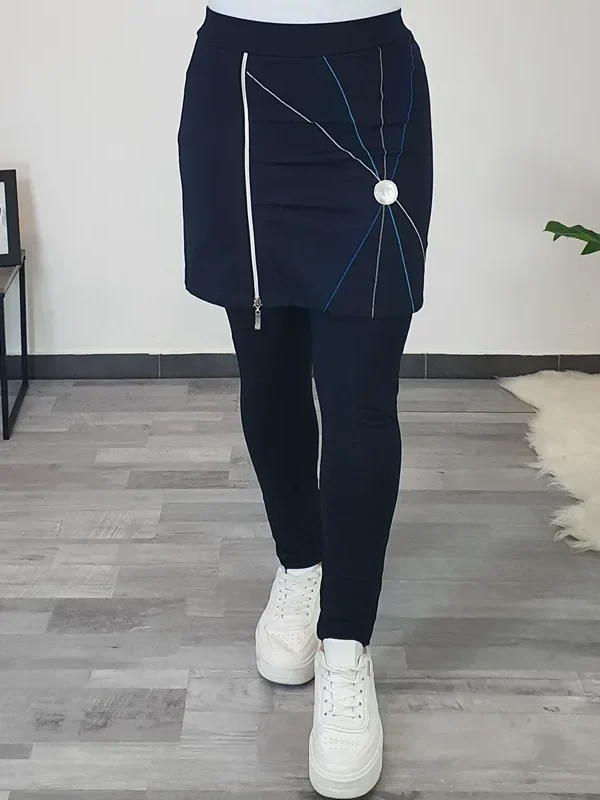 ŠPORTNE HLAČE S KRILOM PETJA TEMNO MODRE