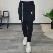 ŠPORTNE HLAČE S KRILOM PETJA ČRNE