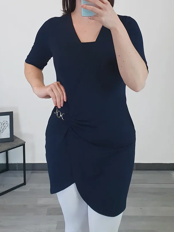 TUNIKA LONA TEMNO MODRA