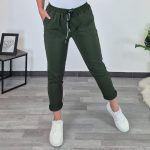 HLAČE 9108 7/8 OLIV