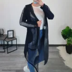 PLAŠČ AURELIJA TEMNO MODER