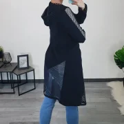 PLAŠČ AURELIJA TEMNO MODER - slika 4
