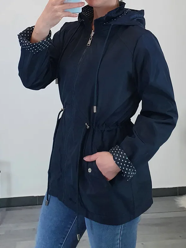 OBOJESTRANSKA JAKNA P3-6315 TEMNO MODRA