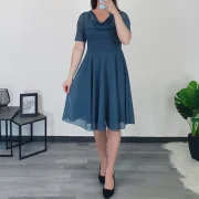 OBLEKA IRINA MODRA - slika 3