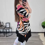 TUNIKA CITA ORANŽNO PISANA - slika 2