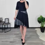 OBLEKA PAMELA TEMNO MODRA