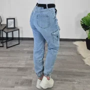 ŽENSKE JEANS HLAČE JS1302 Z ŽEPI - slika 2