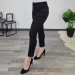 ELEGANTNE HLAČE DENISA 7/8 HLAČE 10648 ČRNE