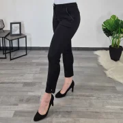 ELEGANTNE HLAČE DENISA 7/8 HLAČE 10648 ČRNE