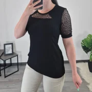 MAJICA BIA ČRNA