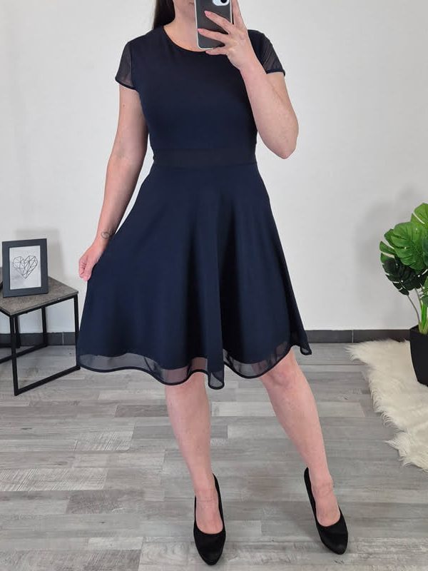OBLEKA VIVIAN TEMNO MODRA